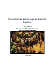 Couverture des risques dans les marches financiers - Cours de DEA de probabilite, option finance