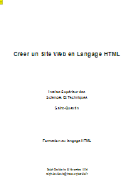 Creer un site web en langage HTML - Cours de creation de site internet