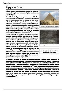 L'Egypte antique - eBook gratuit