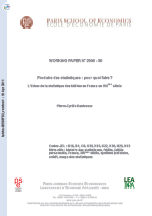 Produire des statistiques: pourquoi faire? - Article a telecharger