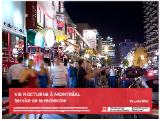 Etude sur la vie nocturne montrealaise